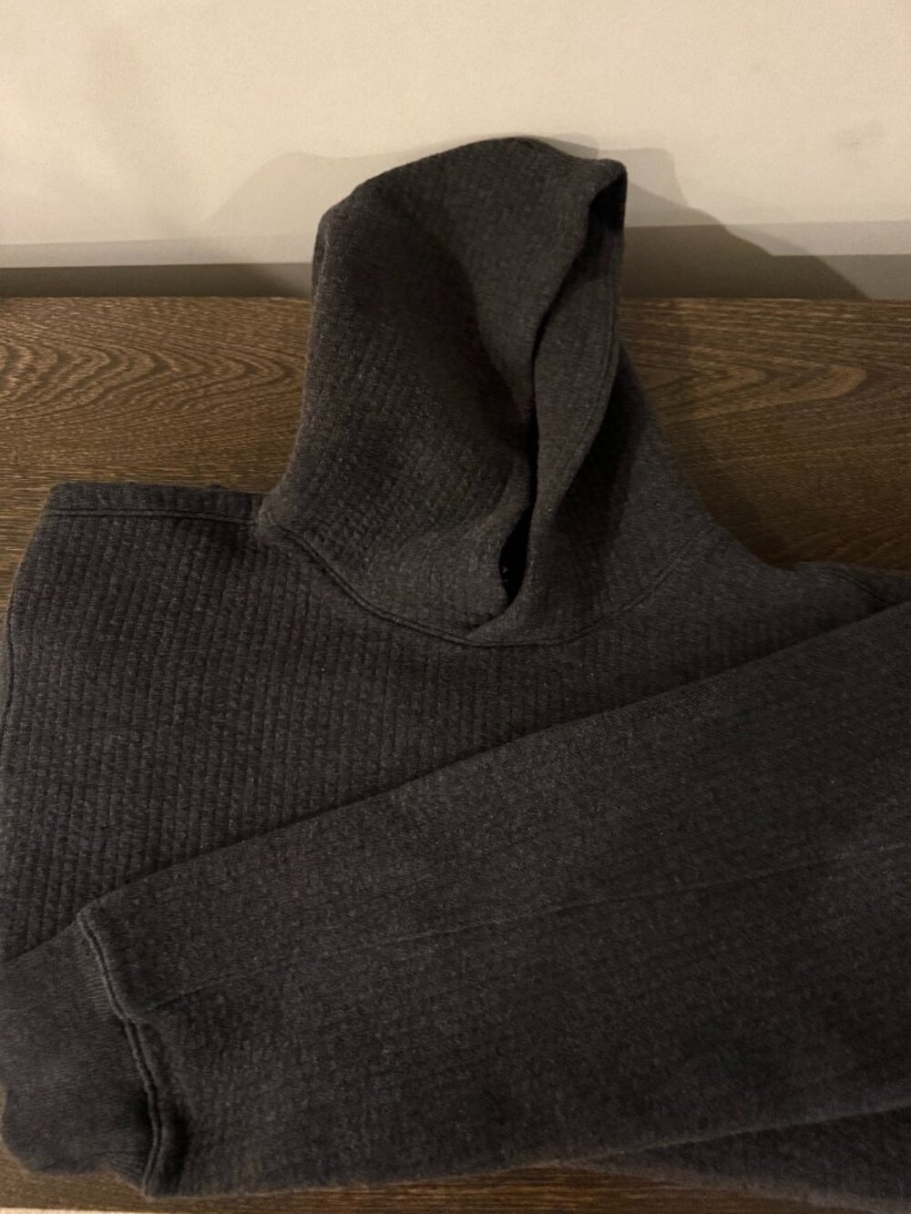 Textured Abercrombie Black Hoodie